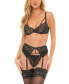 ფოტო #1 პროდუქტის Women's Anastasie 3 Piece Bra, Garterbelt and G-string Set