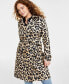 Фото #2 товара Women's Leopard-Print Classic Trench Coat, Created for Macy's