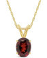 ფოტო #1 პროდუქტის Garnet (1-1/2 ct.t.w) Pendant Necklace 14K Yellow Gold