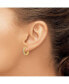 ფოტო #2 პროდუქტის Stainless Steel Polished Yellow IP-plated CZ Hoop Earrings