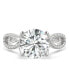 Фото #2 товара Moissanite Round Twisted Shank Ring (2-9/10 ct. tw. Diamond Equivalent) in 14k White Gold