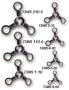 Tsunami Three Way Stainless Steel Swivel 3-Way Swivels [40-125lb, 6 to 1/0] 4 (30pk, 55lb) - фото #2