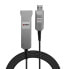 Фото #2 товара Lindy USB 3.0 Hybrid Cable 50m - 50 m - USB A - USB A - USB 3.2 Gen 1 (3.1 Gen 1) - Male/Female - Black - Silver