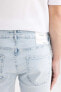 Фото #13 товара Шорты джинсовые мужские defacto Skinny Fit Jean Bermuda