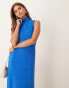 Ghospell Keoni knitted midi dress in cobalt