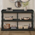 Elegant 3-Tier Console Table with Ample Storage and Artistic Design