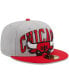 Men's Gray, Red Chicago Bulls Tip-Off Two-Tone 59FIFTY Fitted Hat Красно-серый, 7 7/8 - фото #4