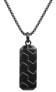 Black necklace with elongated pendant VNP0106B