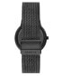 ფოტო #3 პროდუქტის Men's Three-Hand Quartz Riis Gunmetal Stainless Steel Mesh Watch 40mm