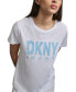 Фото #3 товара Футболка DKNY с флокированным логотипом и коротким рукавом