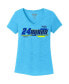Women's Blue William Byron Tri-Blend V-Neck T-shirt