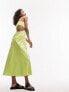 Фото #5 товара Topshop scallop edge midi dress in lime