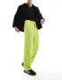 Фото #1 товара ASOS DESIGN wide leg smart trousers in chartreuse