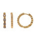 ფოტო #1 პროდუქტის 18K Gold Plated Reversible Hoop Earrings