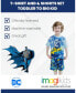 ფოტო #2 პროდუქტის Toddler Boys Justice League Batman T-Shirt and French Terry Shorts Outfit Set to