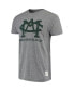 Фото #3 товара Men's Heathered Gray Michigan State Spartans Michigan Agricultural College Tri-Blend Vintage-Like T-shirt