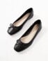 Truffle Collection bow detail ballet pumps in black