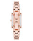 ფოტო #2 პროდუქტის Women's Quartz Rose Gold-Tone Alloy with Blush Enamel Bangle Watch, 20.5mm