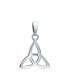 Small Celtic Love Knot Swirling Triquetra Trinity Viking Pendant Necklace For Women Teens .925 Sterling Silver