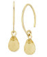 ფოტო #1 პროდუქტის Gemstone Briolette Drop Earring in 14k Yellow Gold Available in Amethyst, Citrine, and Peridot.
