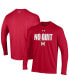 Men's Red Maryland Terrapins Shooter Performance Long Sleeve T-shirt