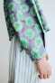 Фото #4 товара Блуза из ткани с цветочными принтом с завязками ZARA