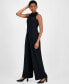 Фото #4 товара Women's Cowlneck Wide-Leg Jumpsuit