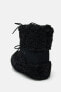 Faux shearling ankle boots