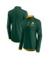 Фото #3 товара Women's Green Oakland Athletics Worth The Drive Quarter-Zip Jacket