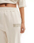 Фото #5 товара Six Stories Wifey teddy joggers co-ord in champagne