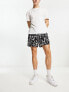 New Look abstract print shorts co-ord in black