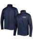 Men's Heather Navy New England Patriots Freestyle Coated Tech Fleece Full-Zip Jacket