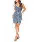 ფოტო #1 პროდუქტის Juniors' Sleeveless Denim Bodycon Dress