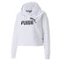 Фото #1 товара Puma Ess Cropped Logo Pullover Hoodie Womens White Casual Outerwear 58686902