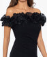 Women's Floral Ruffled Off-The-Shoulder Gown