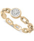 ფოტო #1 პროდუქტის Diamond Chain Link Ring (1/10 ct. t.w.) in Gold Vermeil, Created for Macy's