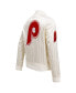 ფოტო #3 პროდუქტის Men's Cream Philadelphia Phillies Cooperstown Collection Pinstripe Retro Classic Full-Button Satin Jacket