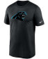 Фото #3 товара Men's Big and Tall Black Carolina Panthers Logo Essential Legend Performance T-shirt