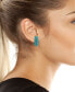 ფოტო #2 პროდუქტის Turquoise Patina Textured Petal Clip-on Earrings