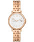 ფოტო #1 პროდუქტის Women's Signatur Sport Lille Three Hand Date Rose Gold-Tone Stainless Steel Watch 34mm