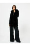 Фото #3 товара Пальто женское Koton съемным искусственным мехом и карманами