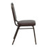 Фото #1 товара Hercules Series Trapezoidal Back Stacking Banquet Chair In Brown Vinyl - Copper Vein Frame