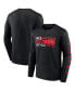 Фото #1 товара Men's Black Nebraska Huskers Broad Jump 2-Hit Long Sleeve T-shirt