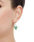 ფოტო #2 პროდუქტის Emerald (2-5/8 ct. t.w.) & Diamond (1/8 ct. t.w.) Vine Inspired Drop Earrings in 14k Gold