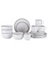 Stackable 16 Piece Dinnerware Set, Service for 4