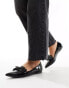 Фото #12 товара ASOS DESIGN Wide Fit Lake bow pointed ballet flats in black