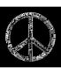 ფოტო #2 პროდუქტის Mens Word Art T-Shirt - Peace Sign in 77 Languages