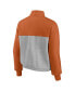 ფოტო #4 პროდუქტის Women's Texas Orange, Heathered Gray Texas Longhorns Sideline to Sideline Colorblock Quarter-Zip Jacket