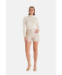 ფოტო #6 პროდუქტის Women's Leather Shorts, Beige