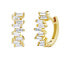 Фото #1 товара silver/Gold Plated Bernie Hoop Earrings with Brilliance Zirconia DCC1541EWGP